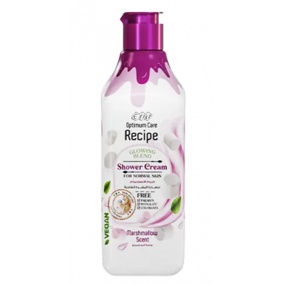EVA OPTIMUM CARE RECIPE MARSHMALLOW SCENT GLOWING BLEND — SHOWER CREAM FOR NORMAL SKIN 370 ML